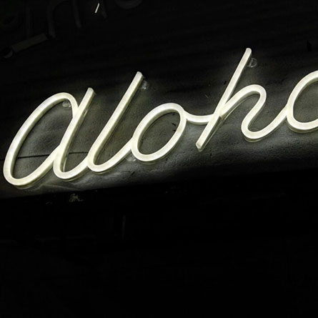 Alloha logo sign