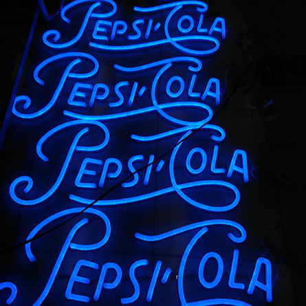 Pepsi neon sign